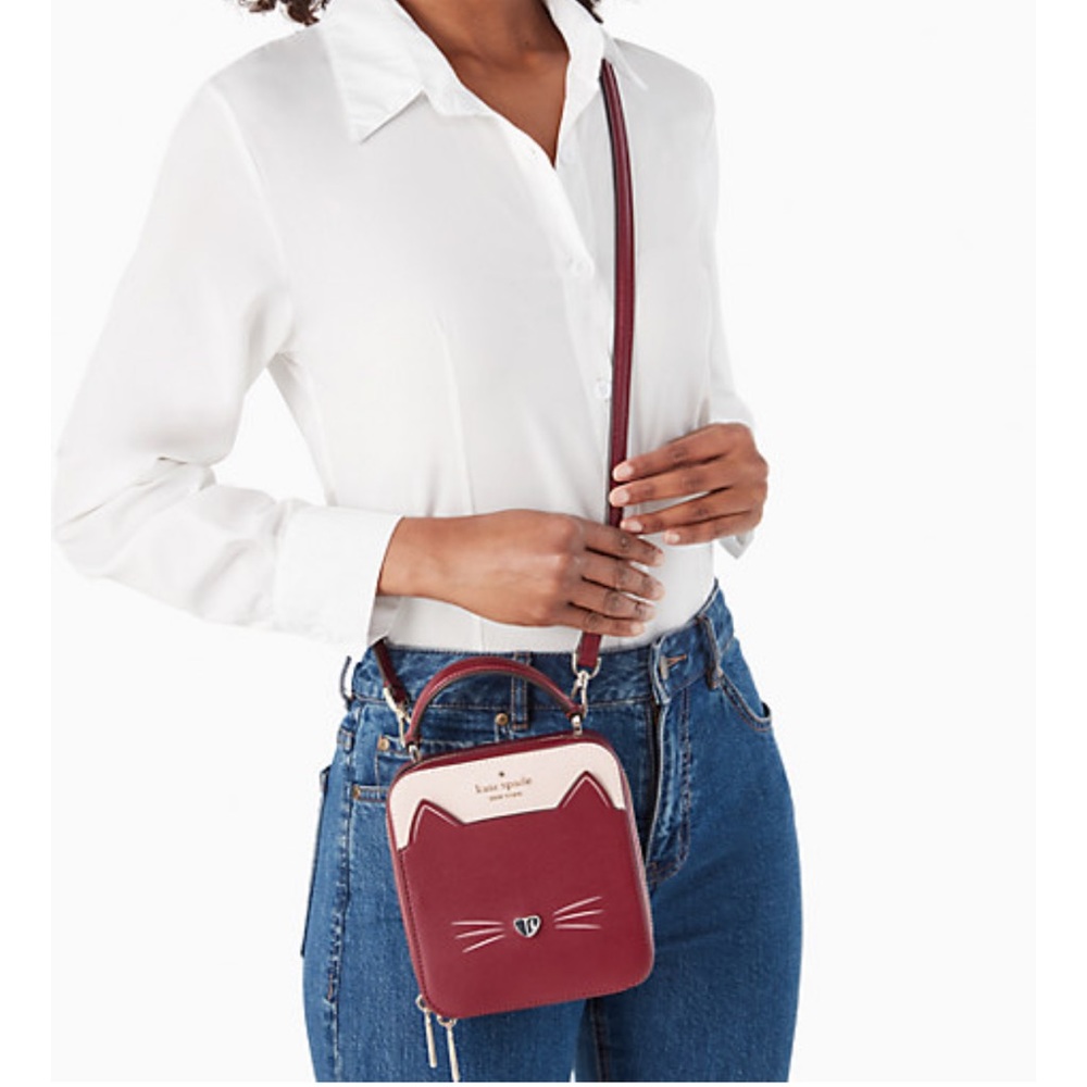 Kate Spade ♠️ Meow Cat Daisy Crossbody Purse